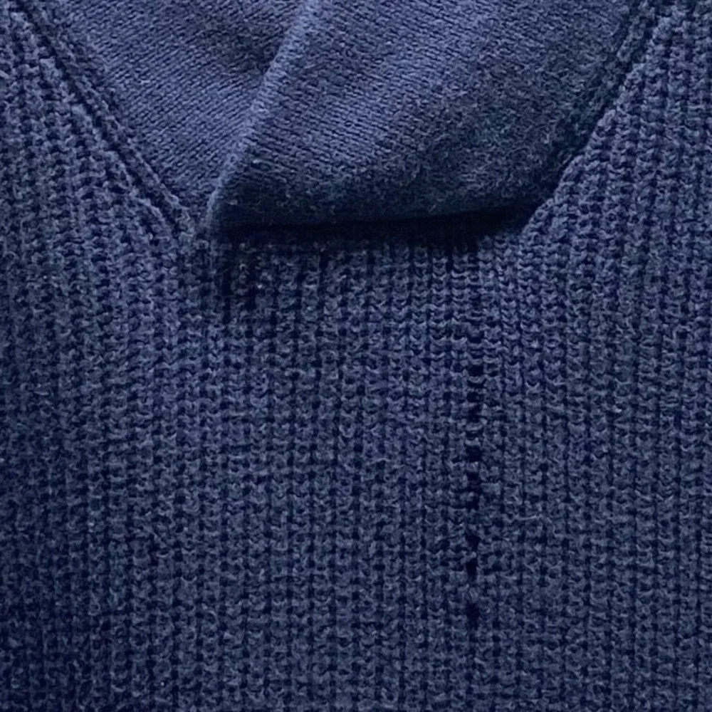 Express Sweater Men's XL Navy Blue Shawl Neck 100% Cotton Ribbed Career Casual
